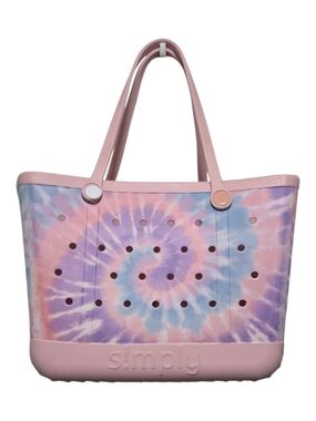 Simply Southern Pink and Purple Tie-Dye Tote